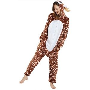 Cozy Brown Deer Onesie Pajama